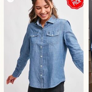 The Black Dog Celestial Chambray Button Down Shirt Classic Fit